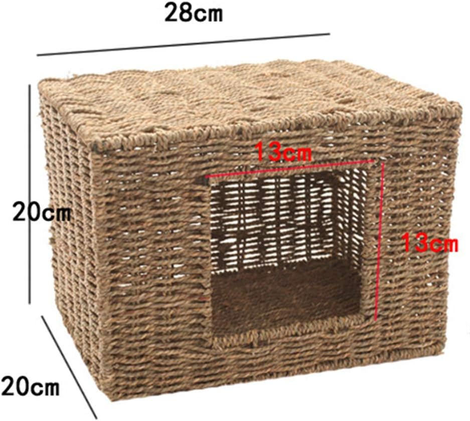 FDGT Woven Rabbit House Natural Hide Nest for Rabbits, Hamsters, Hedgehogs, Guinea Pigs, Chinchilla Waiting, Four Seasons Available