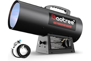 Baotree 60,000 BTU Forced Air Propane Heater, 10 ft Hose with Regulator Included,Portable Space Heater for Garage, Adjustable Liquid Propane for Shop, Jobsite, Construction Sites