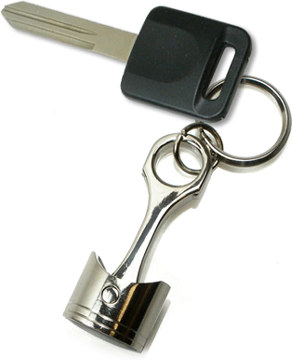 ford keychain amazon on Amazon Com Ipick Image For Ford Mustang Tri Bar Piston Style Chrome Metal Key Chain Clothing