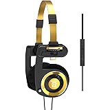 Koss Porta Pro Limited Edition Black Gold Headphones with Microphone, Volume Control, and Remote