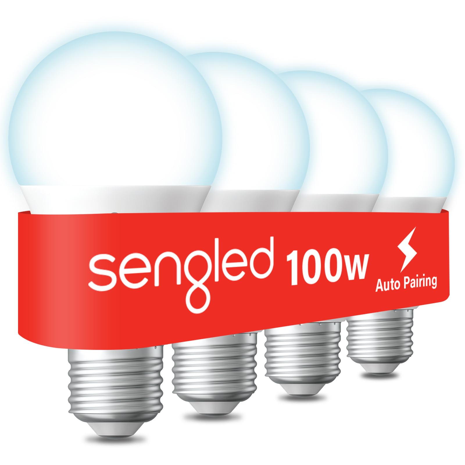 Sengled LED Light Bulbs 100W Equivalent, 1500LM Bluetooth Mesh, Smart Bulbs That Work with Alexa Only, A19 5000K Dimmable, High Brightness, No Hub Required, 4 Pack