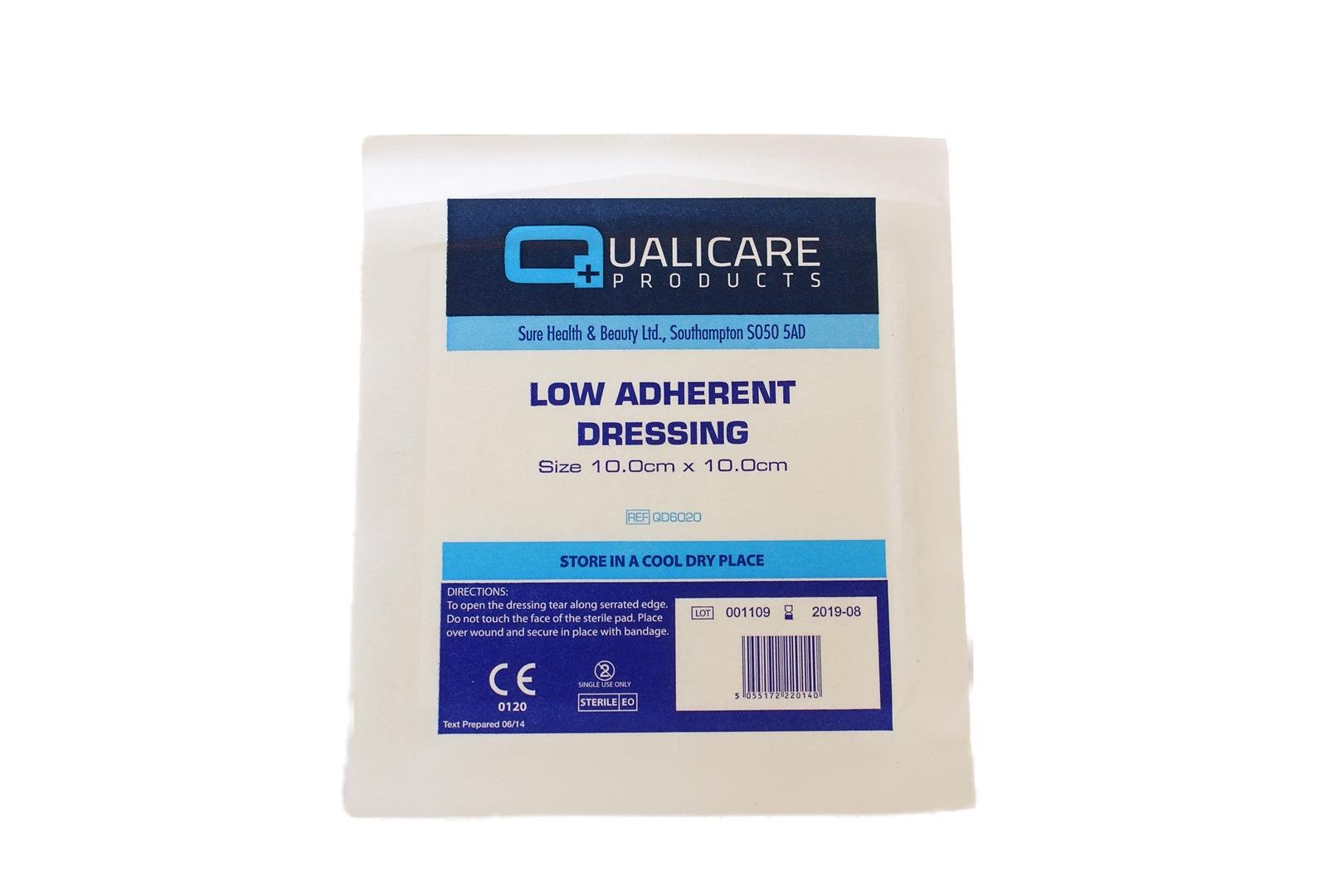 Qualicare Low Adherent Dressing (Pack of 100) - 10cm x 10cm