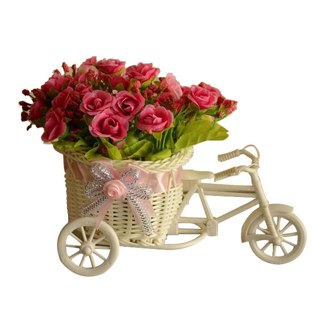 She's Shining Ornaments Artificial Flowers Accessories Pink Roses Home Garden Decorative Ornaments