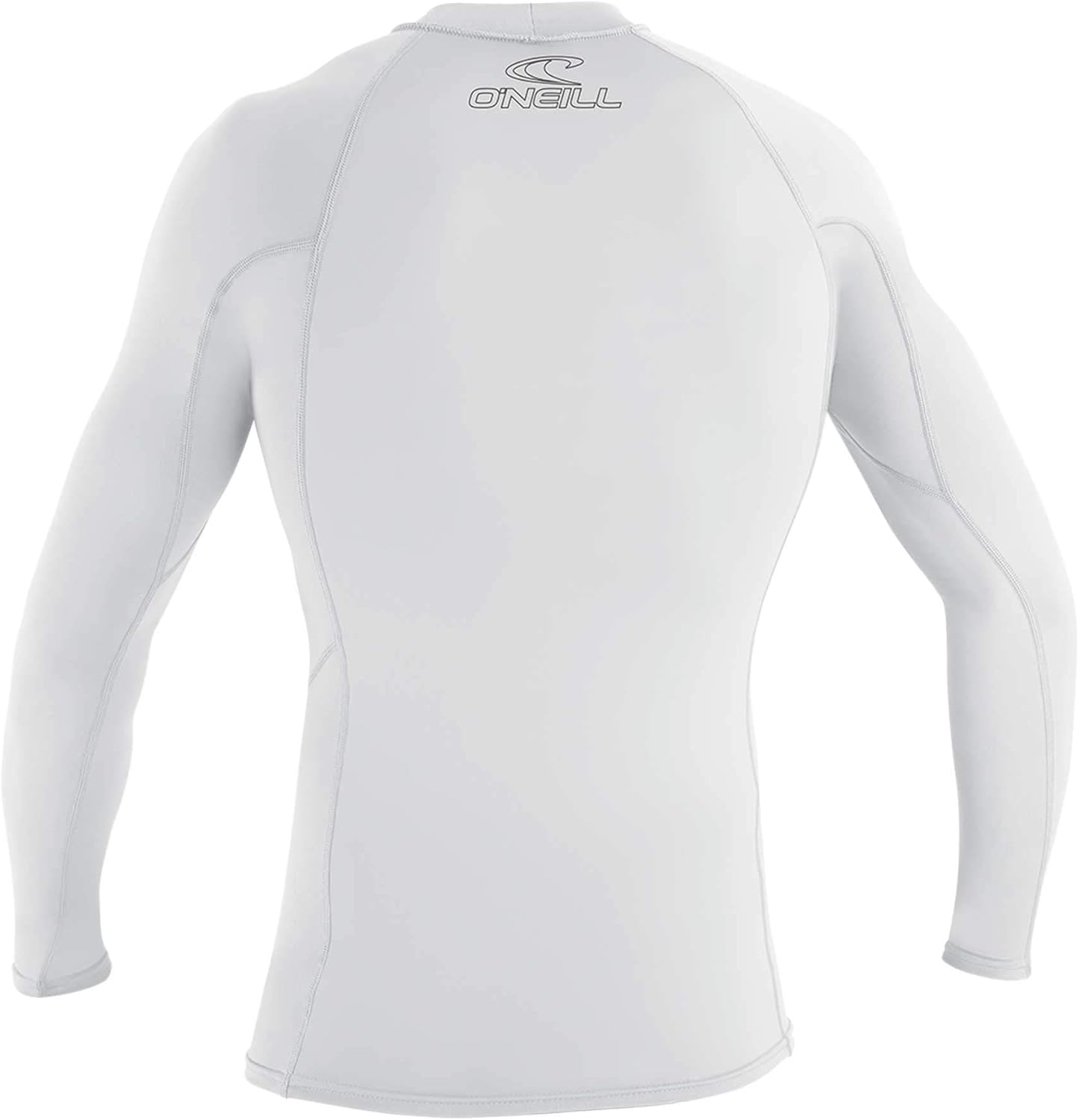 O'Neill Wetsuits Men's Basic Skins 50+ Long Sleeve Rash Guard, White, L: Clothing