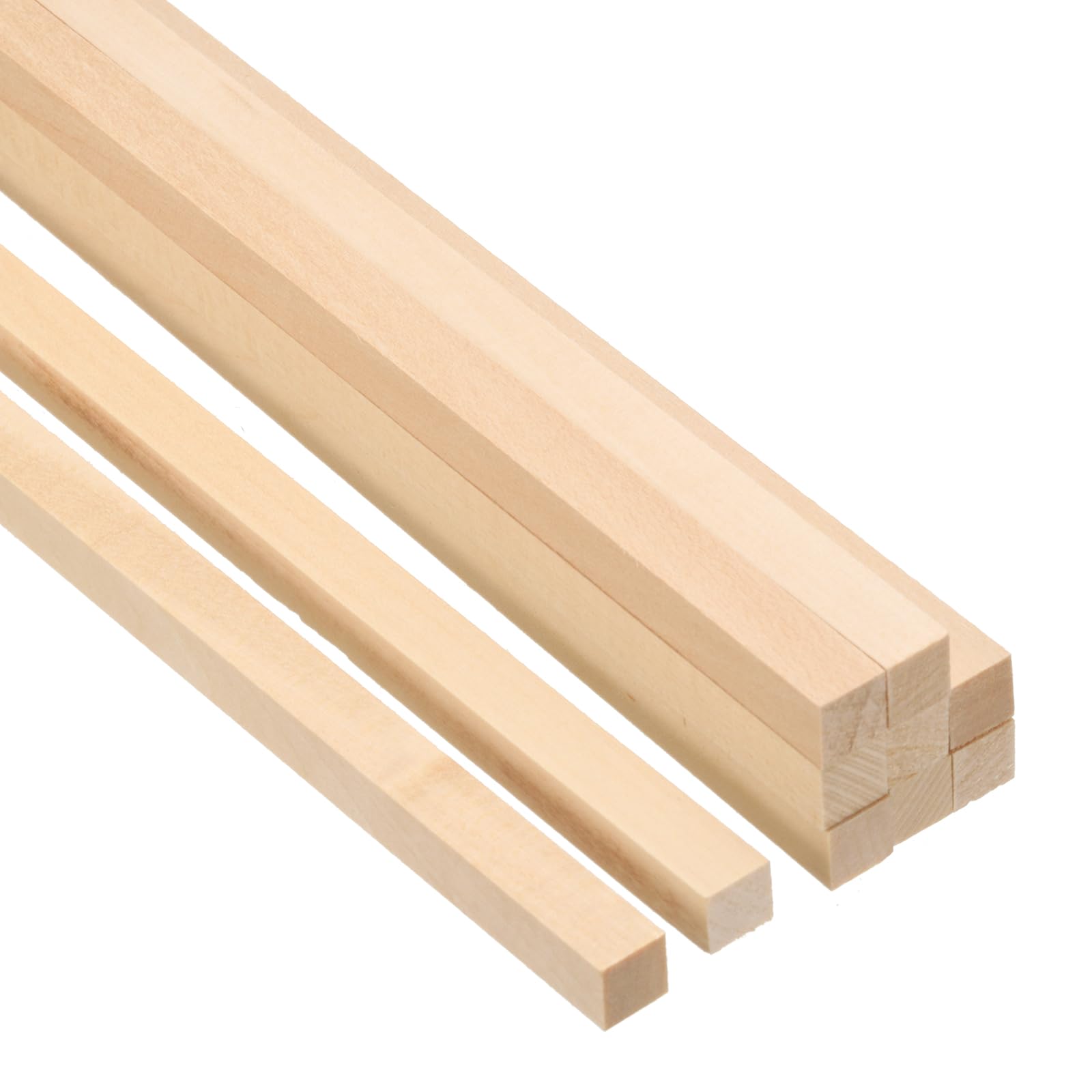 PATIKIL 3/8 Inch Dowel Rods Wood Sticks, 10 Pcs 8 Inch Long Square Wooden Dowels Unfinished Hardwood Sticks for Craft DIY Supplies