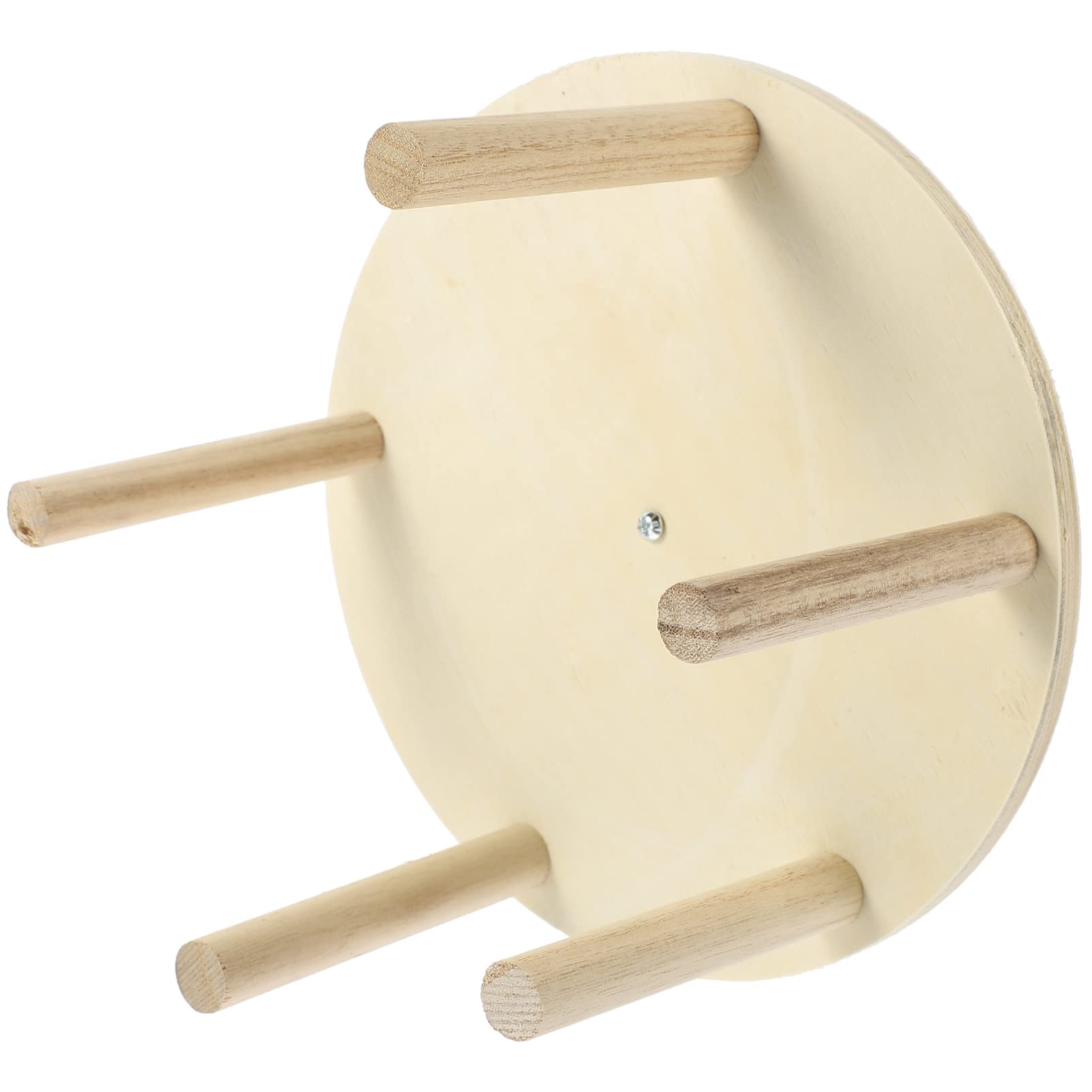 POPETPOP Bird Parrot Perch Wheel Toy Rotating Cage Accessory for Parrots and Parakeets Fun Perch Stand for Cockatiels Lovebirds Bird Toy for Interactive Play