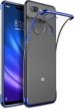 KuGi Funda Xiaomi Mi 8 Lite,Xiaomi Mi 8 Lite TPU Transparente Slim Silicona Case Cover [Anti-arañazos] para Xiaomi Mi 8 Lite(Azul): Amazon.es: Electrónica