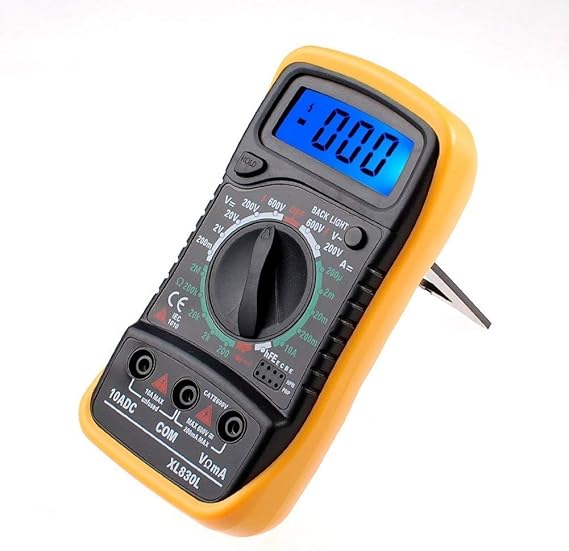 Multimetro Digitale Portatile Con Display LCD - Pinza Amperometrica Per Tensione E Corrente, Per Officina E Laboratorio