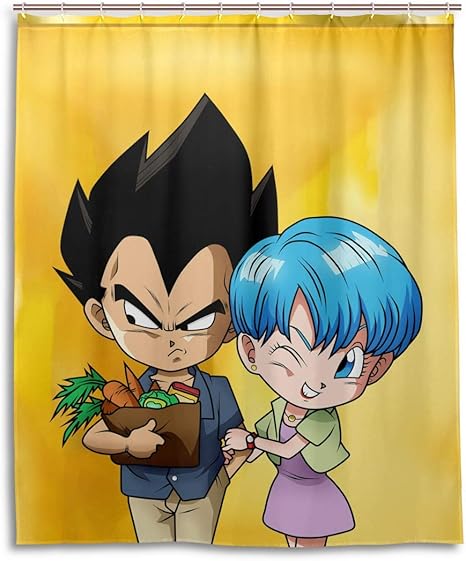 Amazon Huhaosc ドラゴンボール ベジータ ブルマトゥーン バスシャワーカーテン 防水生地 シャワーカーテン 60x72インチ シャワーカーテン ホーム キッチン オンライン通販