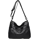 WITERY Women Soft PU Leather Crossboby Bag - Lightweight Multi-Pocket Shoulder Bag Pocketbooks Ladies Medium Purses Handbag