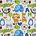 iNee Zoo Animals Fat Quarters Fabric Bundles, Animal Fabric for Sewing Crafting, 18x22 inches