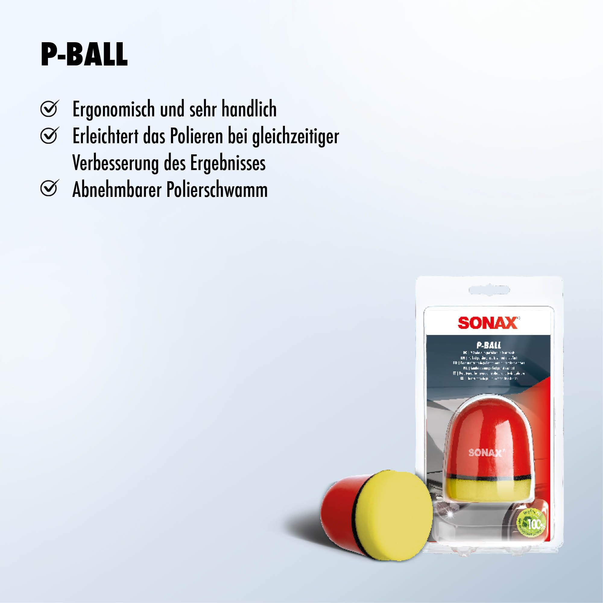 SONAX P-Ball (1 Stück) mühelos und schnell zum perfekten Polierergebnis | Art-Nr. 04173410 3