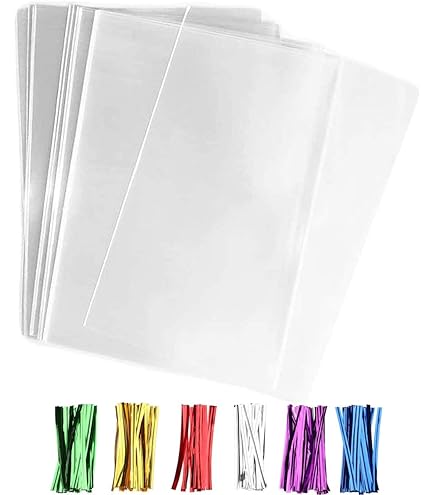 Cello Cellophane Treat Bags, 4x9 Inches Clear Cellophane Bags 200 Pcs - View #7