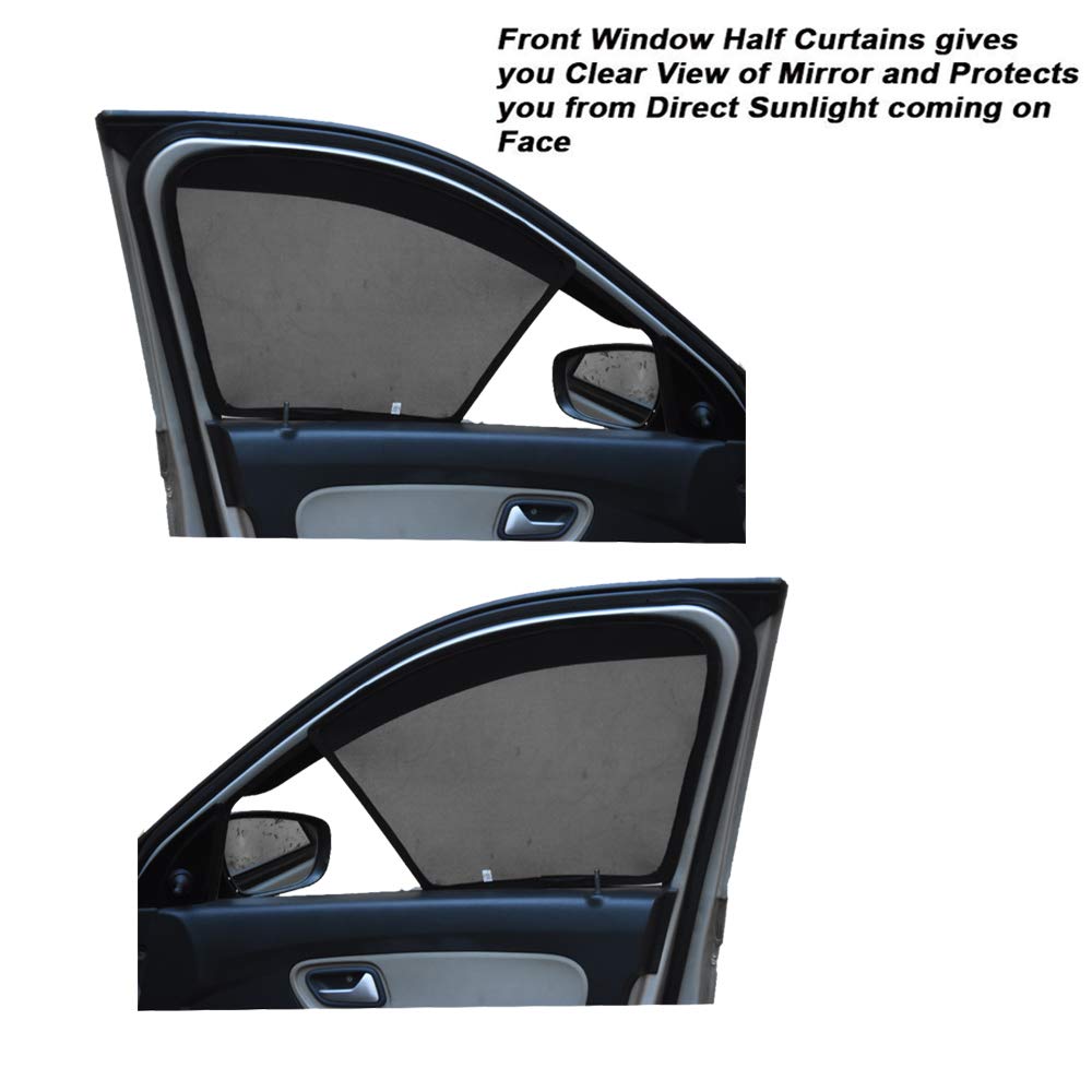S S Car Window Curtain Work Half Magnetic Window Sunshades