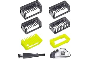 8 Pcs Replacement Blade Professional Blade Trimmer for Beard Trimmer, One Blade Guards, Adjustable Guide Comb Guard for Phili