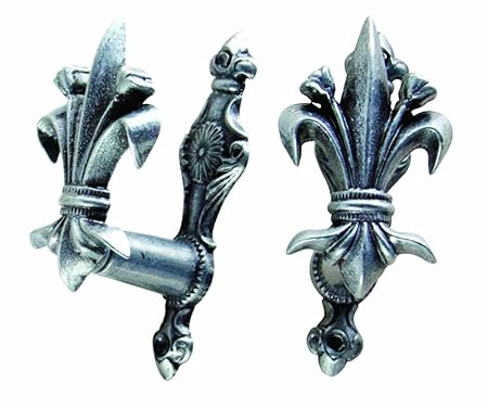 Denix Wandhalter 'Bourbon-Lilie' ausziehbar, Silber, 2er-Set