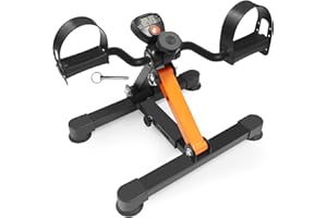 GOREDI Under Desk Exercise Bike, Pedal Exerciser, Adjustable & Foldable Cycle Bike for Office, Peddler Exerciser for Seniors with Display, Fitness Exerciser for Arm & Leg Workout