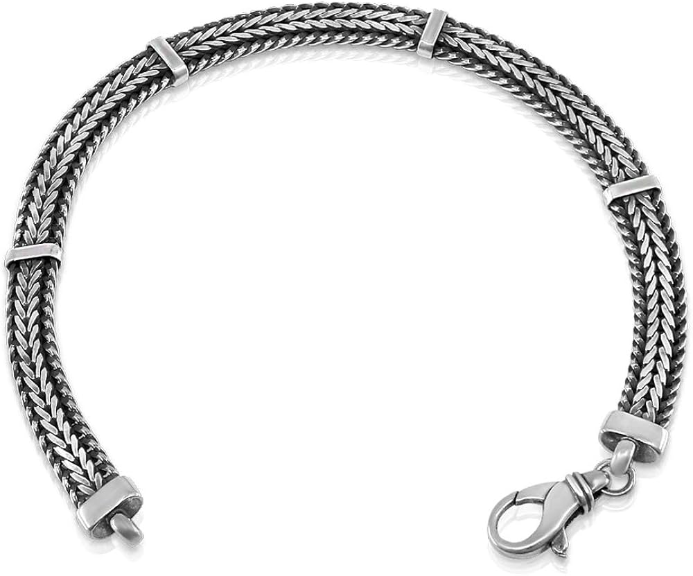 Classic Milan Italian 925 Sterling Men Bracelet Made in Italy Size 10 Jewelry