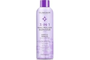 Glamonade Acetone Nail Polish Remover: Professional Soak off Gel Nail Polish Remover Enriched with Natural Grape Seed Oil 8 Fl Oz for Gel Acrylic Nail Glue Dip Powder for Home Salon