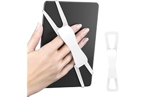SEPTBEAM Ergonomic Silicone Hand Strap Holder for Kindle and Teblets - Handed Reading, Minimize Drops & Fatigue for Kindle Paperwhite/Kobo/Oasis/E-Book/Mini Teblets/Phone(White)