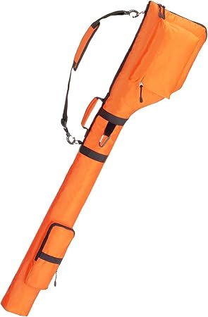 Amazon 公式 Earth First ゴルフ クラブケース 全18色 超軽量 2ポケット 7本以上収納可能 大容量 ゴルフバッグ ソフト 練習用 折り畳み おしゃれ メンズ レディース P2 オレンジ 単色 Earth First クラブケース