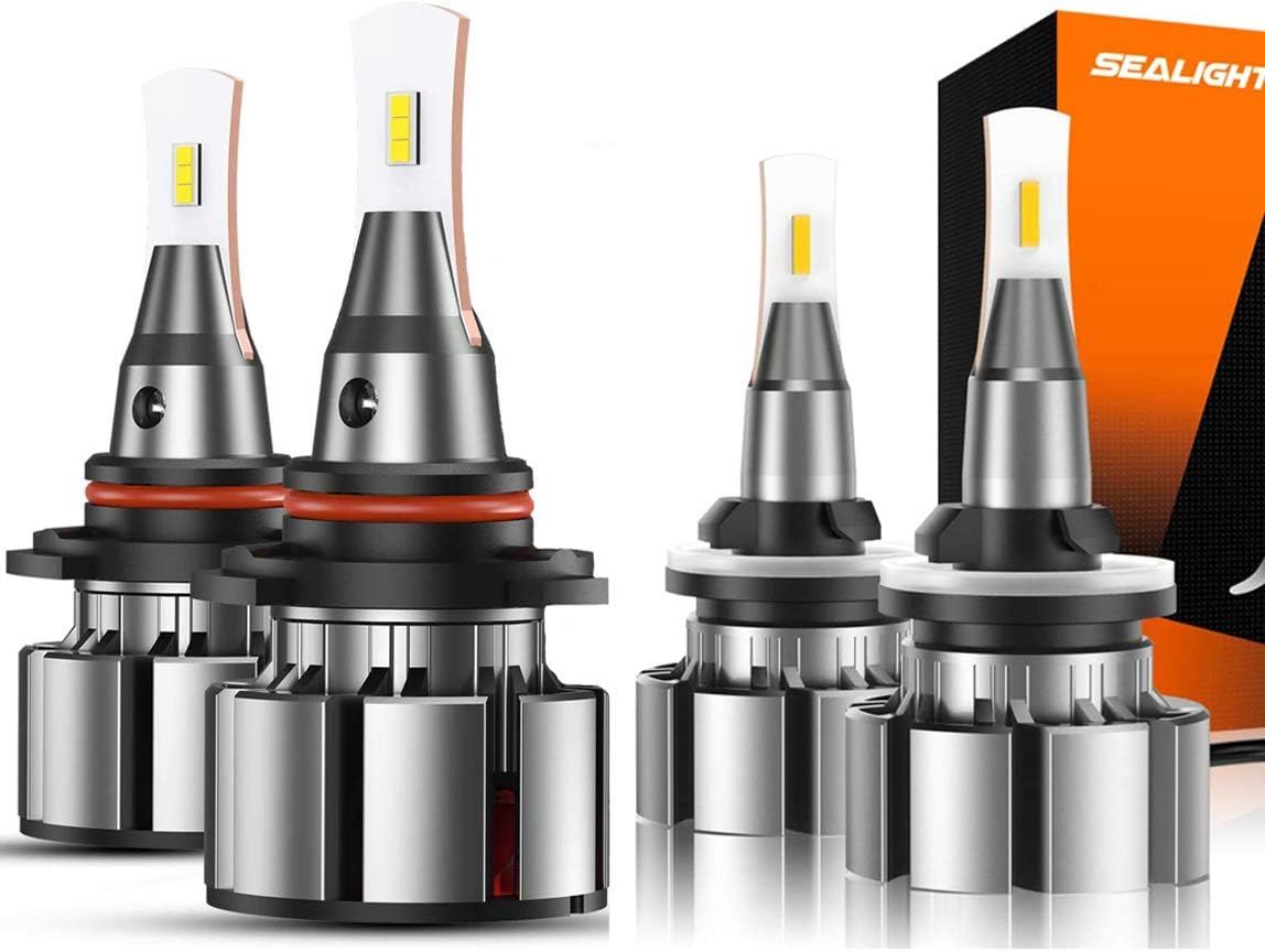 SEALIGHT Laxmas L2 9005/HB3 LED Headlight Bulbs Bundle with