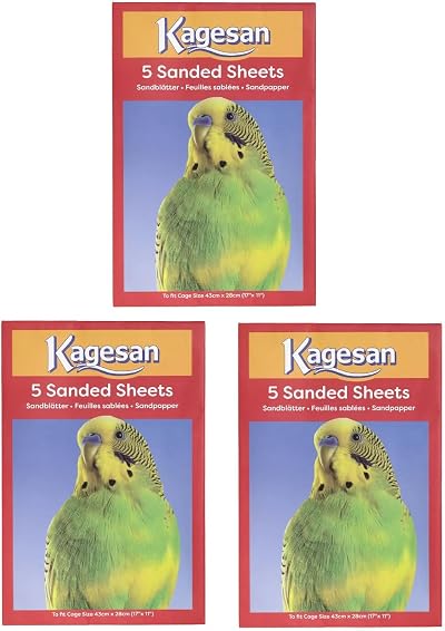 WUNDAPETS 3 Pack Sand Sheets 43x28 cm Bird Cage Liners 15 Sheets