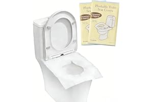 20 PCS Flushable Disposable Toilet Seat Covers Travel-Friendly Hygienic Bathroom Seat Protectors for Public Restrooms