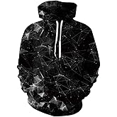 sanatty Unisex Hoodies 3D Print Galaxy Pullover Hooded Sweatshirt Hoodies with Big Pockets for Men, Teen Boy, Women