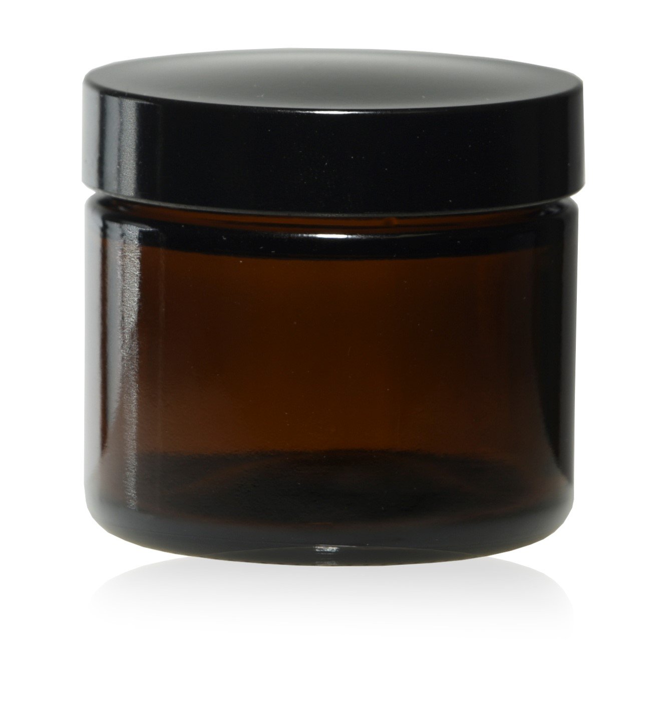 2 Oz ( 60 ml ) Amber Glass Jars w/ Black Smooth Foam lined