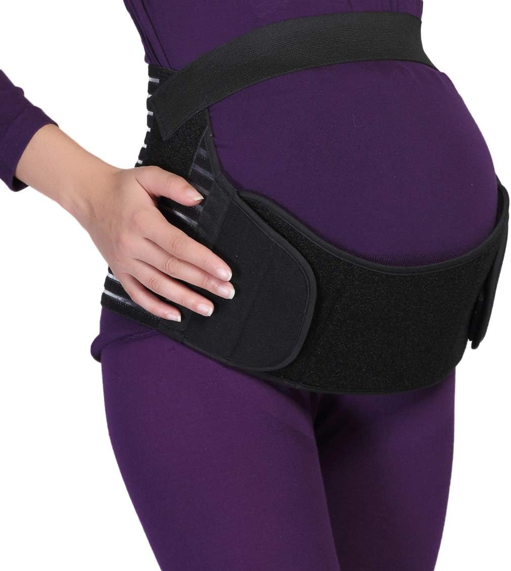 NEOtech Care Maternity Belt - Pregnancy Support - Waist/Back/Abdomen Band, Belly Brace (Black, Size XL): Health & Personal Care
