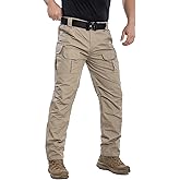 NAVEKULL Men's Outdoor Tactical Pants Rip Stop Lightweight Waterproof Military Combat Cargo Work Hiking Pants