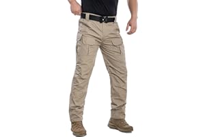 NAVEKULL Men's Outdoor Tactical Pants Rip Stop Lightweight Waterproof Military Combat Cargo Work Hiking Pants