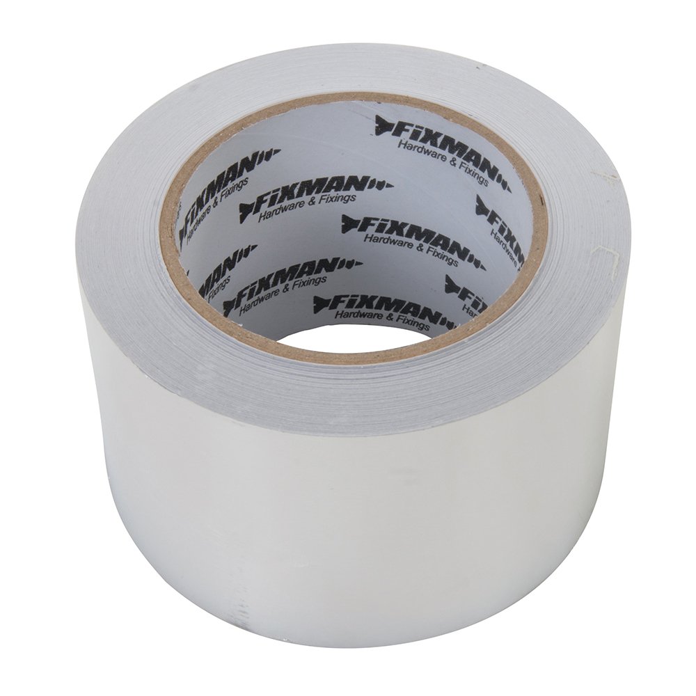 Fixman 190808 Aluminium Foil Tape 75 mm x 45m, White