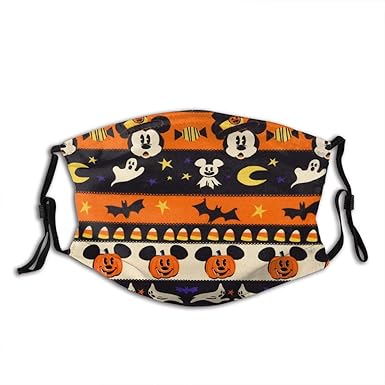 Mi-ckey Mou-se Clu-bhouse Halloween Washable Cloth Face Coveri