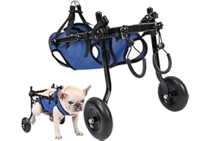 VIDECOR Adjustable Dog Wheelchair for Back Legs，Pet/Doggie Doggy Wheelchairs with Disabled Hind Legs Walking,S