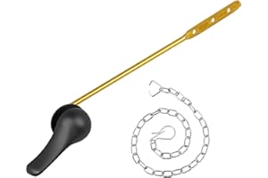 Toilet Handle Replacement Kit by Jwodo, Universal Tank Flush Lever Handle with Stainless Steel Flapper Chains for Most Front 