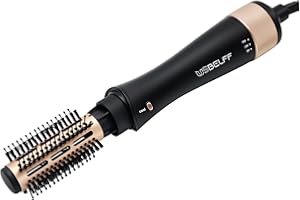USBELFF Hot-Air Blow Hair Dryer Brush - One Step Hair Drying, Volumizing, Styling, Straightening, Round Barrel Hot Air Styler Brushes for Short Hair (1.2 Inch)