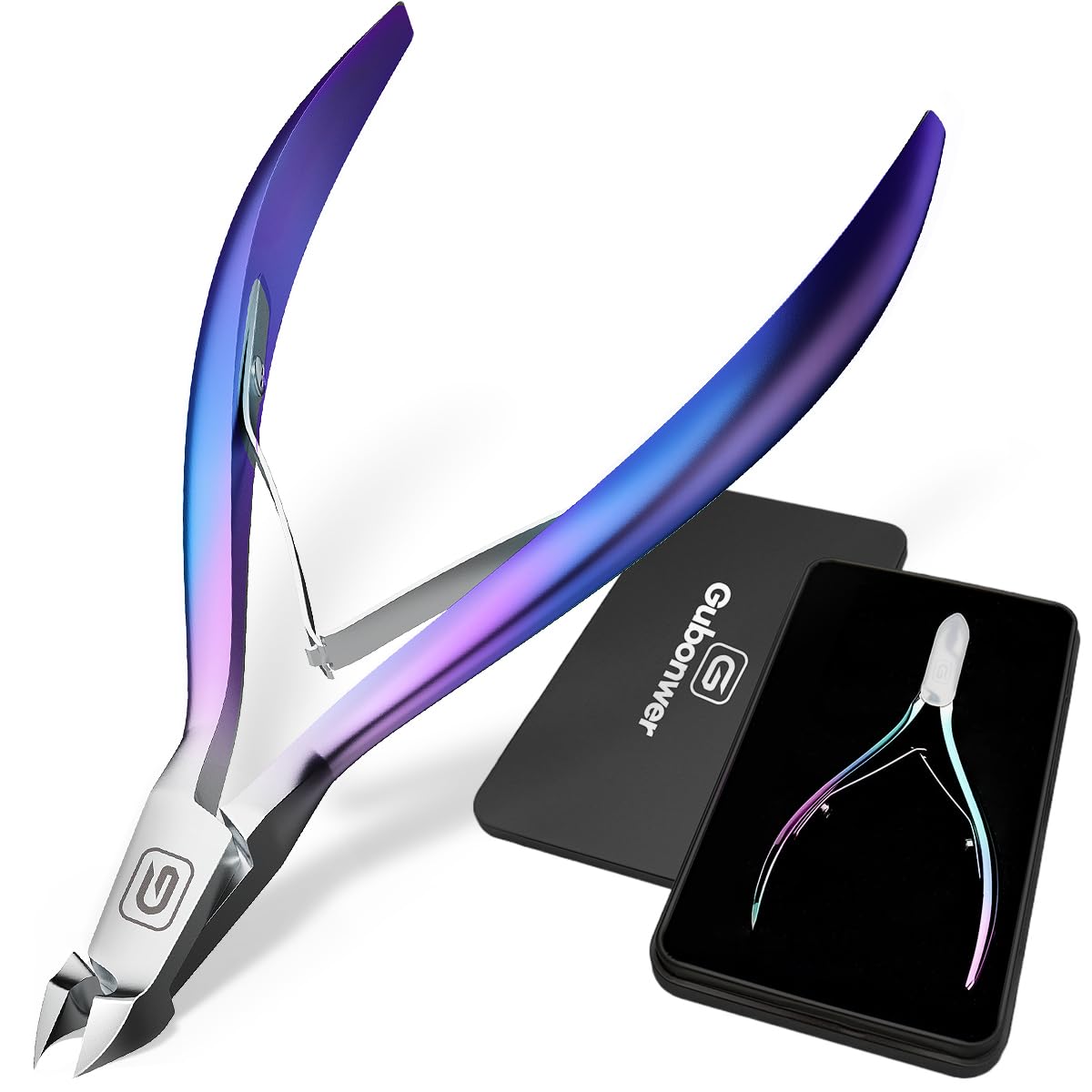 Cuticle Trimmer 3/4 Jaw Extremely Sharp Cuticle Nippers Scissors Stainless Steel Clippers Cutter Remover Pedicure Manicure Nail Tool, Cuticle Pusher, Nail Cuticle Trimmer Professional Cuticle Cutter