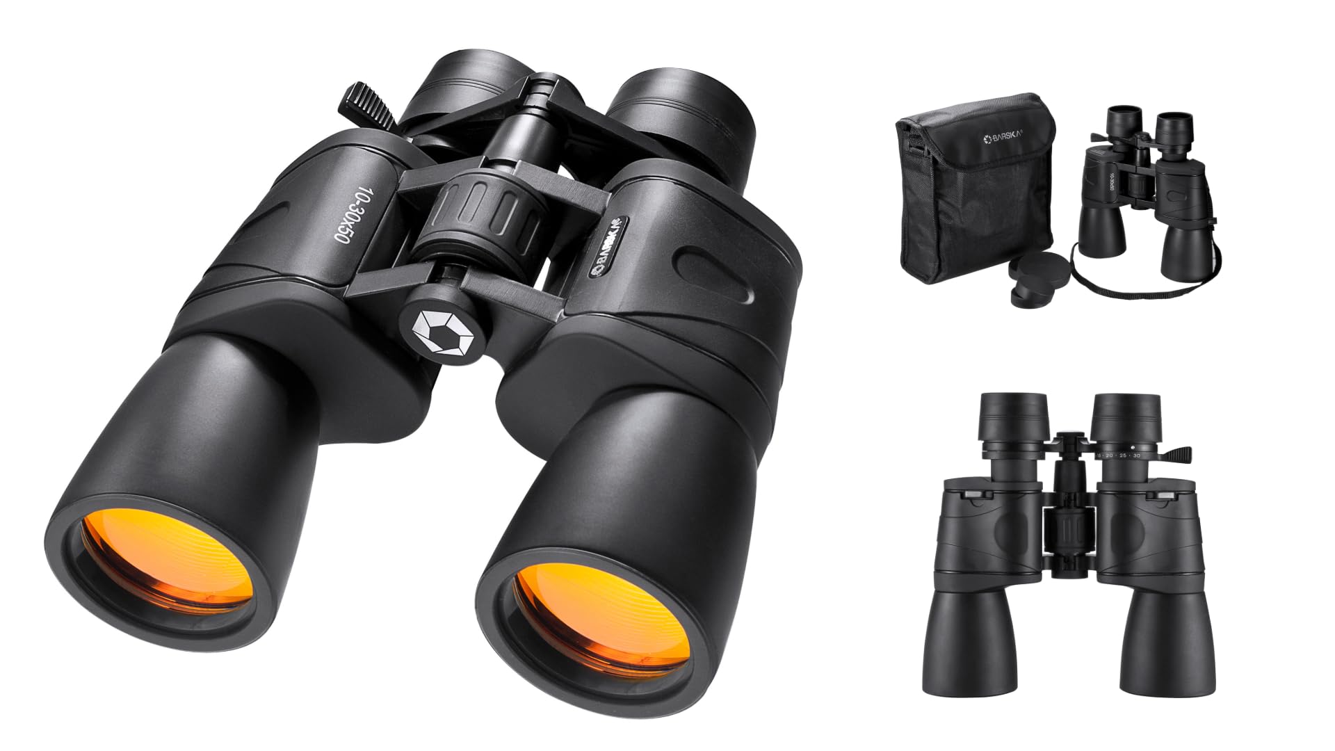 Barska Gladiator Zoom Binoculars 1-30 x 50mm, Black, One Size