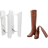 Dial Industries Spring Loaded Tall Boot Shaper Inserts, White | Great for storage of calf, knee high &amp; riding boots to keep them aired, in shape and not slouching, Keep closets organized