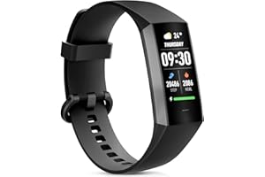 BAKOOR Fitness Tracker, Activity Tracker with 25 Sport Modes, Pedometer Watch with Heart Rate Blood Oxygen and Sleep Monitor, Step Tracker for Women Men Kids