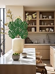 DILATATA 6 Pack Artificial Monstera Leaves with