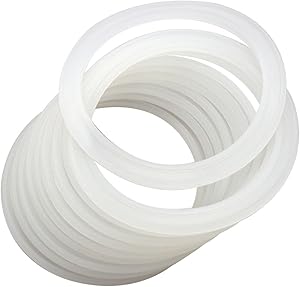 Platinum Silicone Sealing Rings Gaskets for Leak Proof Mason Jar Lids (10 Pack, Wide Mouth)