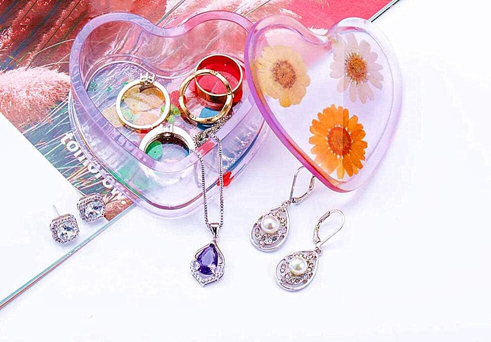 InFreesh 10PCS Resin Moulds Silicone, Epoxy Resin Moulds Include Hexagonal, Square, Heart-Shaped Craft Box Moulds - Image 5