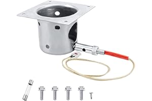 Unidanho Fire Burn Pot and Hot Rod Ignitor Kit Replacement Parts for Traeger and Pit Boss Pellet Grill with Screws and Fuse