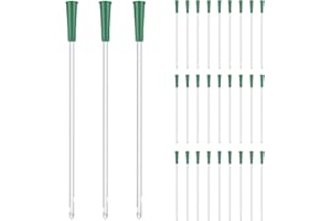 Female Nelaton Catheter(DEHP-Free), 30 PVC Catheter Replacement Supplies Tubes Kit, 9.2” 14FR Clear Hose with Flexible Rounde