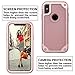 iPhone X Case,Dake 3-Layer Defender Heavy Duty Shockproof Full-body Protective Case for Apple iPhone X 2017 Release Rose Gold