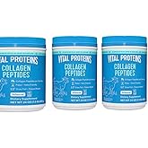 Vital Proteins Collagen Peptides Powder, Promotes Hair, Nail, Skin, Bone and Joint Health, Zero Sugar, Unflavored 24OZ (3)