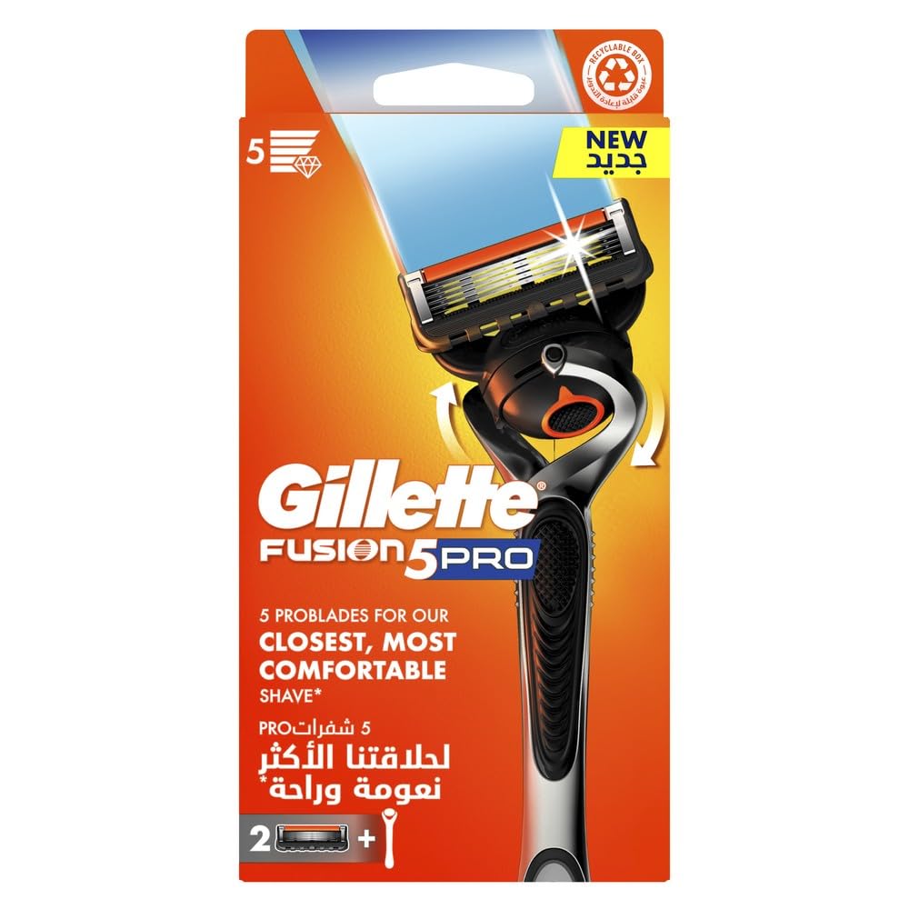 Gillette Fusion ProGlide Men's Razor with Flexball Handle Technology and 2 Razor Blade Refills, 2 Count